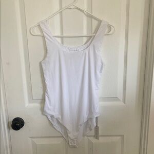 White Sleeveless Bodysuit